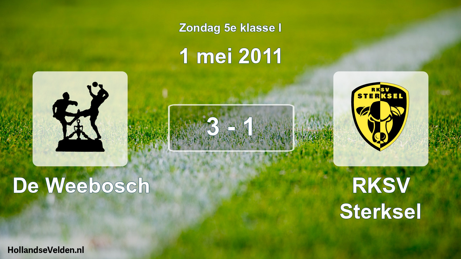 Total number of matches played: De Weebosch - RKSV Sterksel 3 - 1 (1 May 2011)