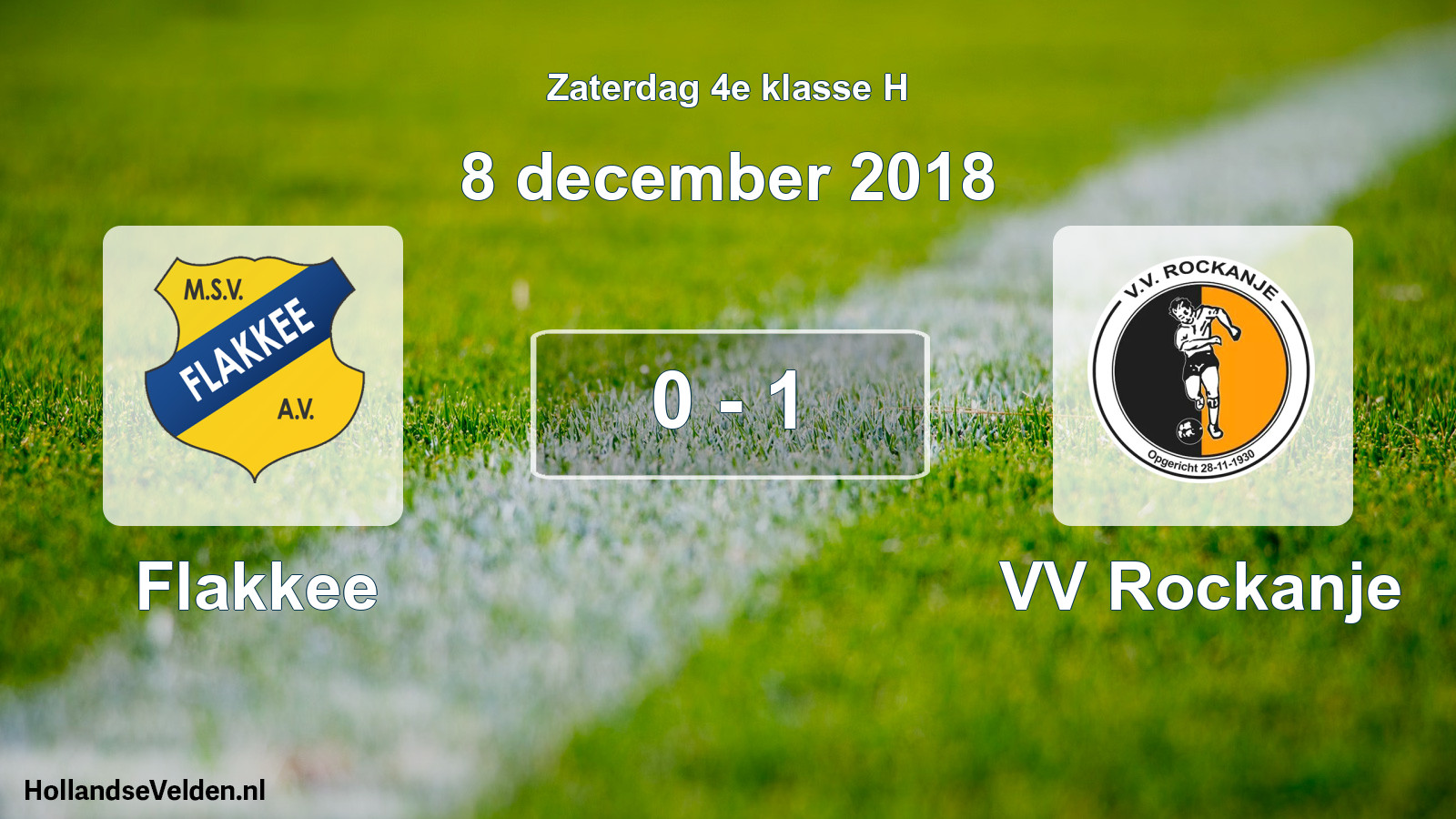 Total number of matches played: Flakkee - VV Rockanje 0 - 1 (8 December 2018)