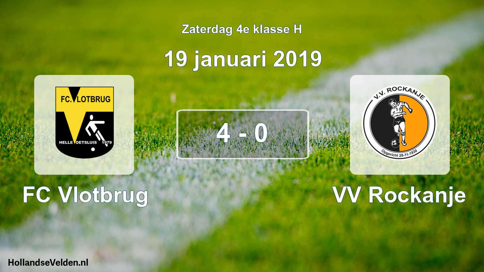 Total number of matches played: FC Vlotbrug - VV Rockanje 4 - 0 (19 January 2019)