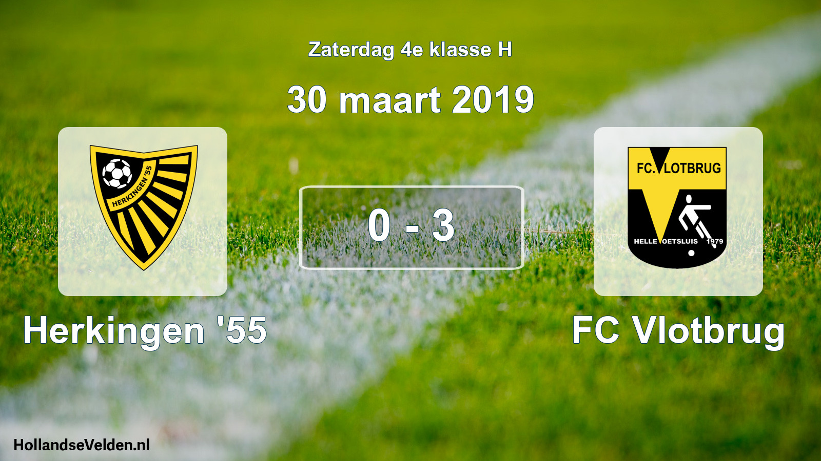Total number of matches played: Herkingen '55 - FC Vlotbrug 0 - 3 (30 March 2019)