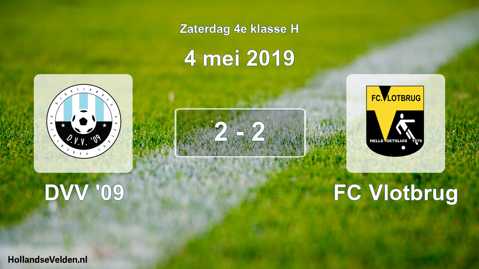 Total number of matches played: DVV '09 - FC Vlotbrug 2 - 2 (4 May 2019)