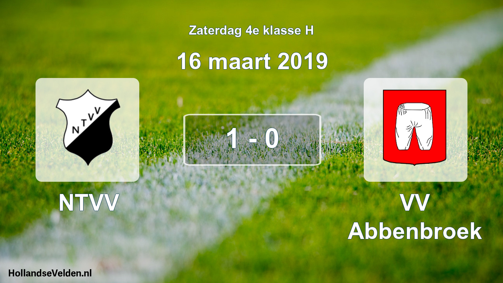 Total number of matches played: NTVV - VV Abbenbroek 1 - 0 (16 March 2019)