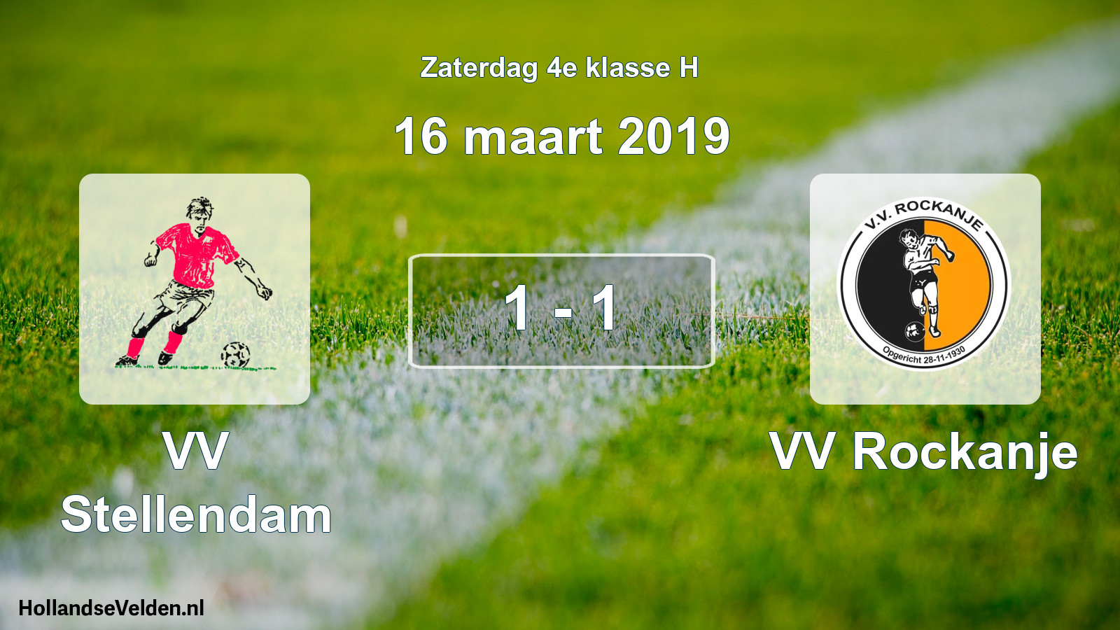 Total number of matches played: VV Stellendam - VV Rockanje 1 - 1 (16 March 2019)