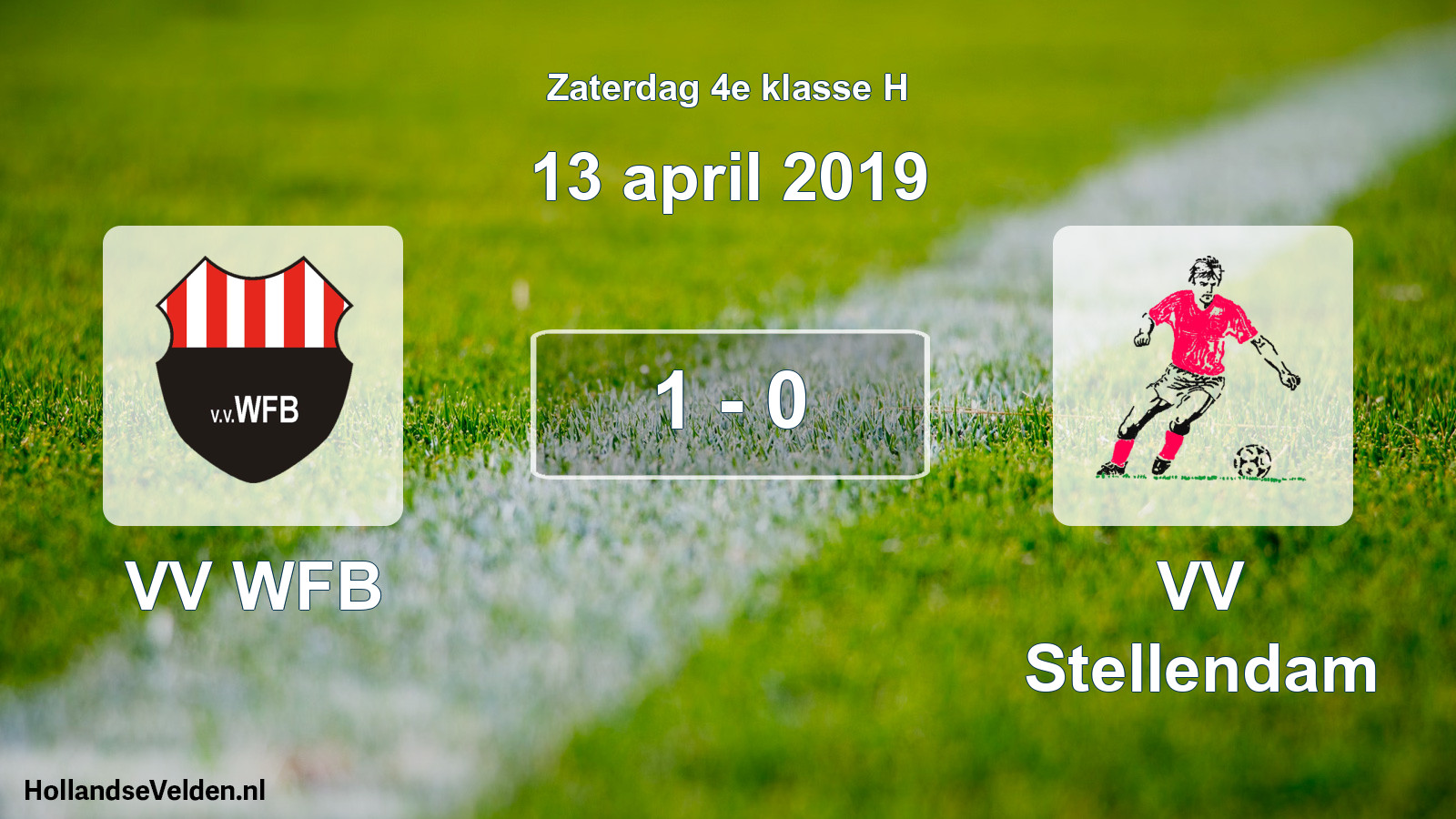 Total number of matches played: VV WFB - VV Stellendam 1 - 0 (13 April 2019)