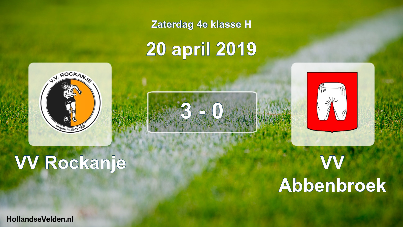Total number of matches played: VV Rockanje - VV Abbenbroek 3 - 0 (20 April 2019)
