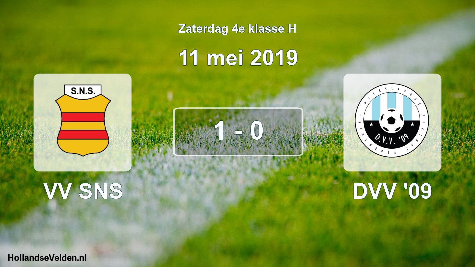 Total number of matches played: VV SNS - DVV '09 1 - 0 (11 May 2019)