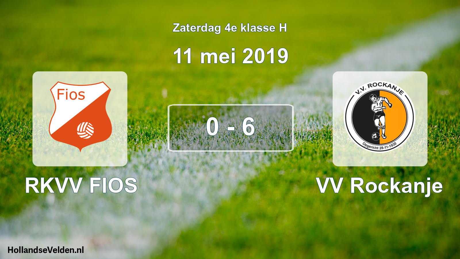 Total number of matches played: RKVV FIOS - VV Rockanje 0 - 6 (11 May 2019)
