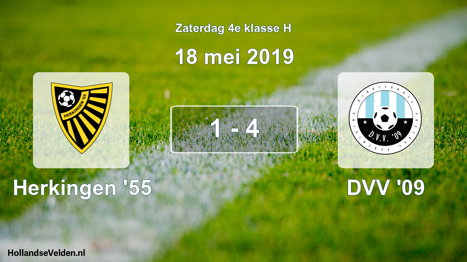 Total number of matches played: Herkingen '55 - DVV '09 1 - 4 (18 May 2019)