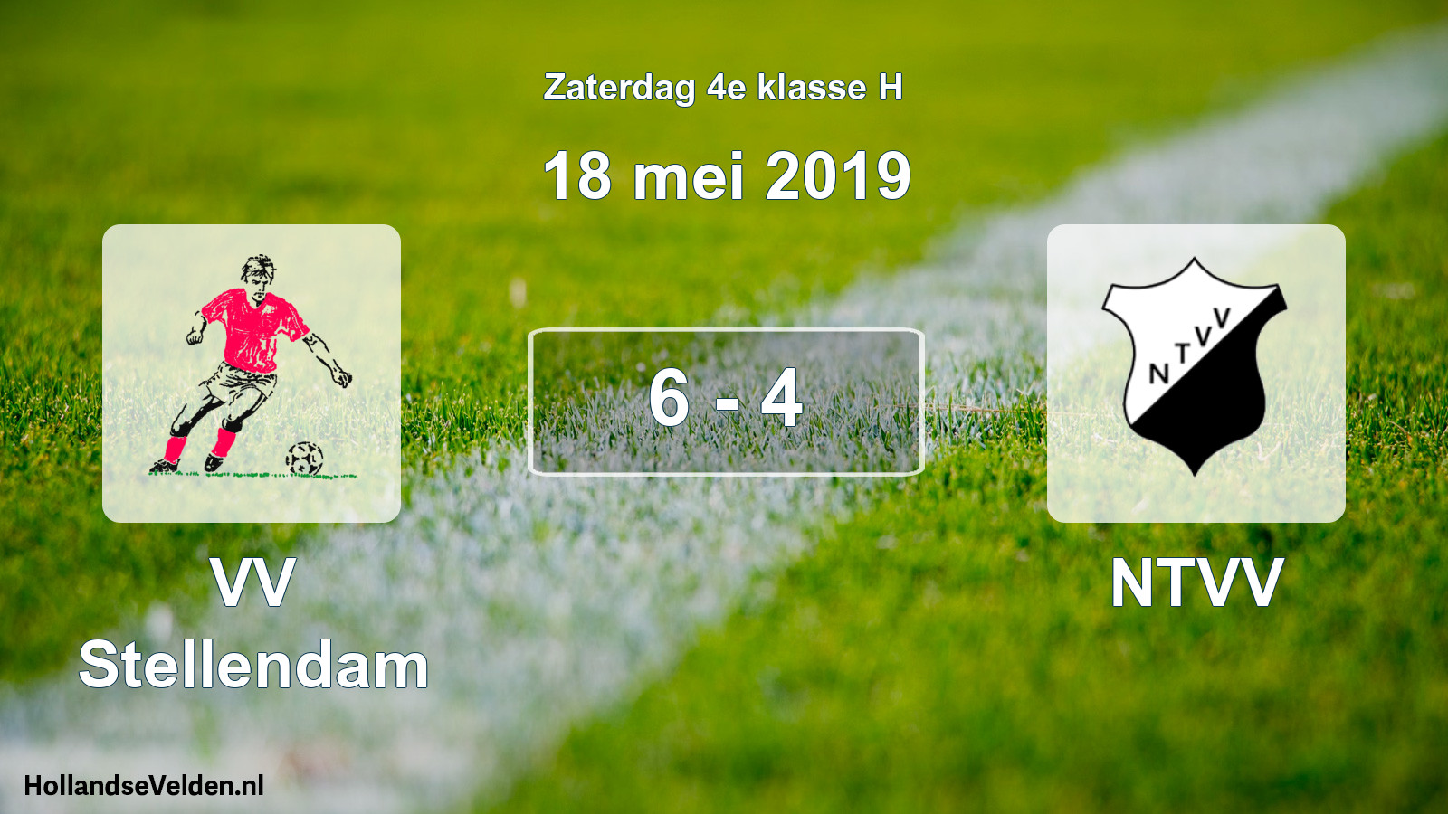 Total number of matches played: VV Stellendam - NTVV 6 - 4 (18 May 2019)