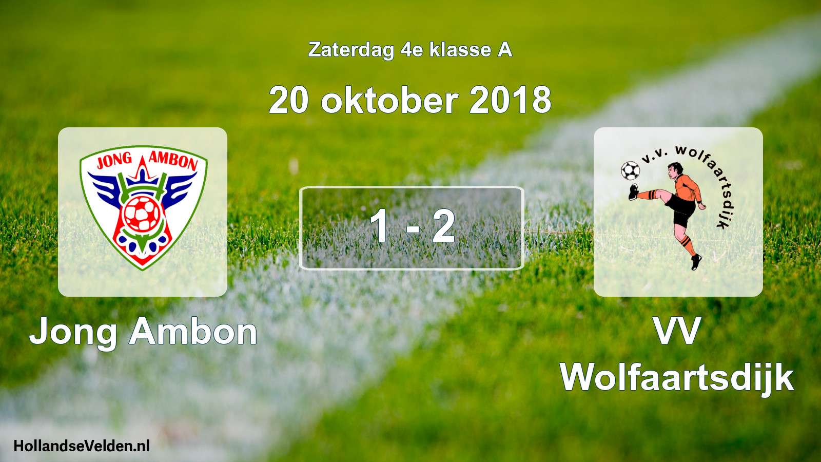 Total number of matches played: Jong Ambon - VV Wolfaartsdijk 1 - 2 (20 October 2018)