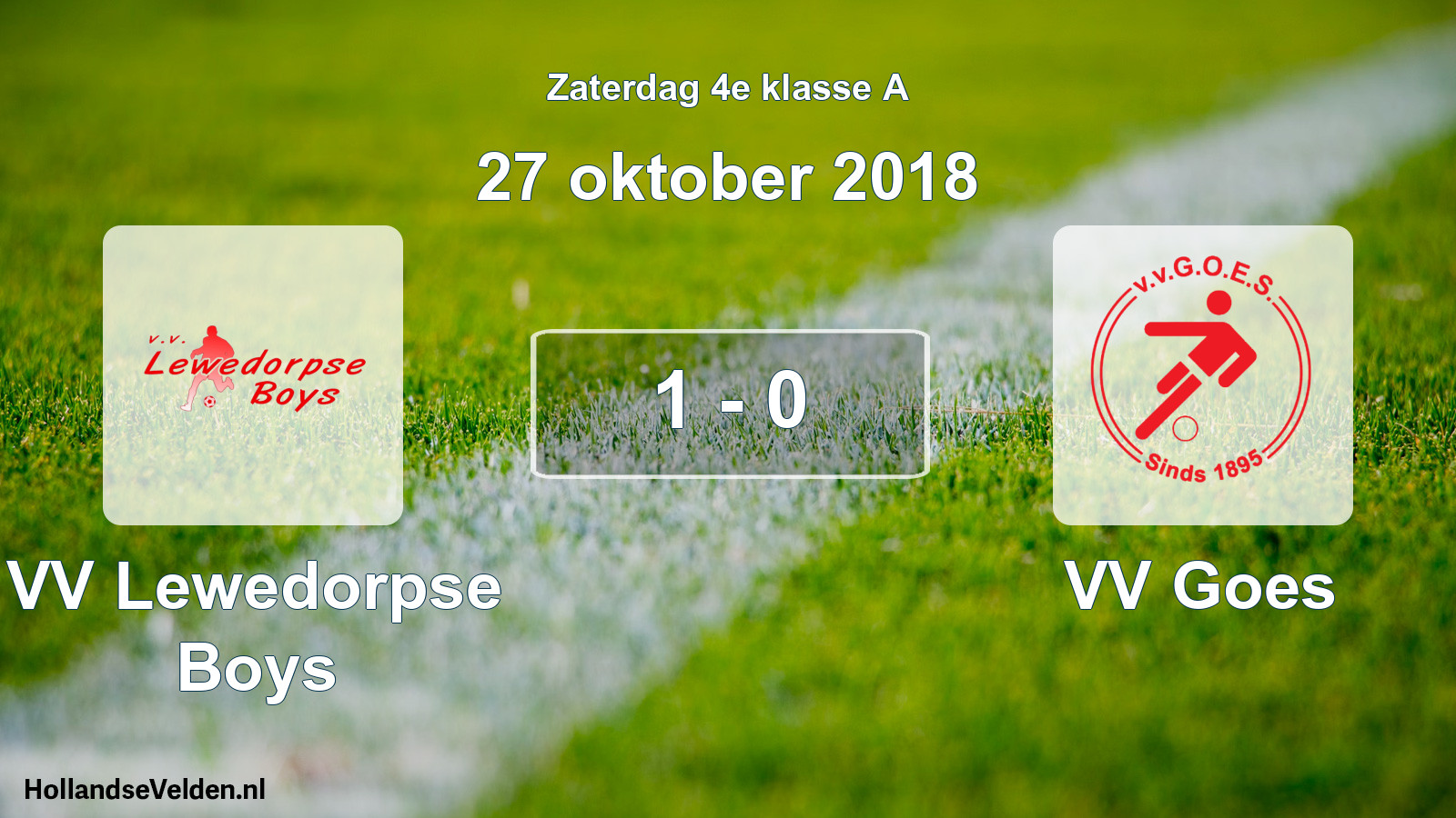 Total number of matches played: VV Lewedorpse Boys - VV Goes 1 - 0 (27 October 2018)