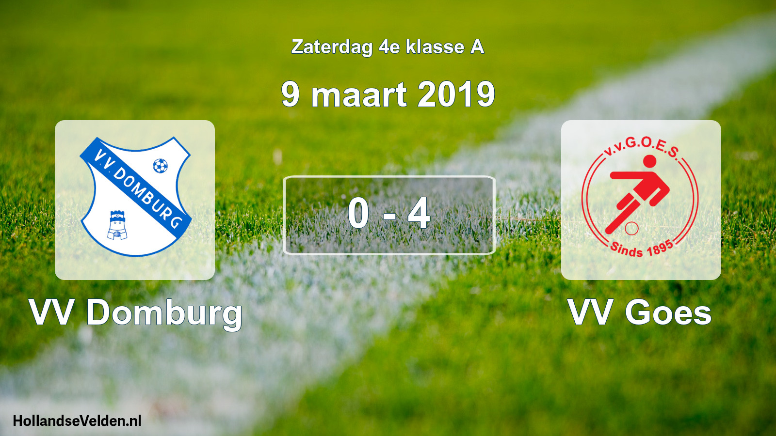 Total number of matches played: VV Domburg - VV Goes 0 - 4 (9 March 2019)