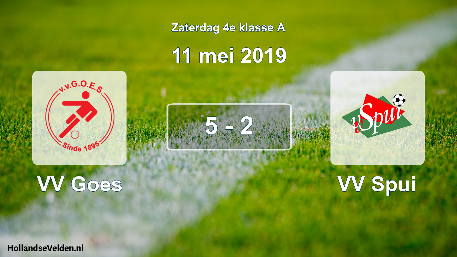 Total number of matches played: VV Goes - VV Spui 5 - 2 (11 May 2019)