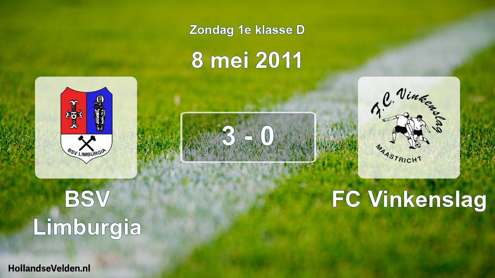 Total number of matches played: BSV Limburgia - FC Vinkenslag 3 - 0 (8 May 2011)