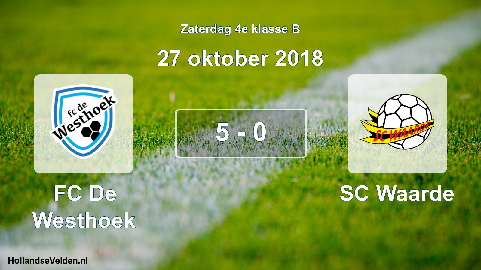 Total number of matches played: FC De Westhoek - SC Waarde 5 - 0 (27 October 2018)