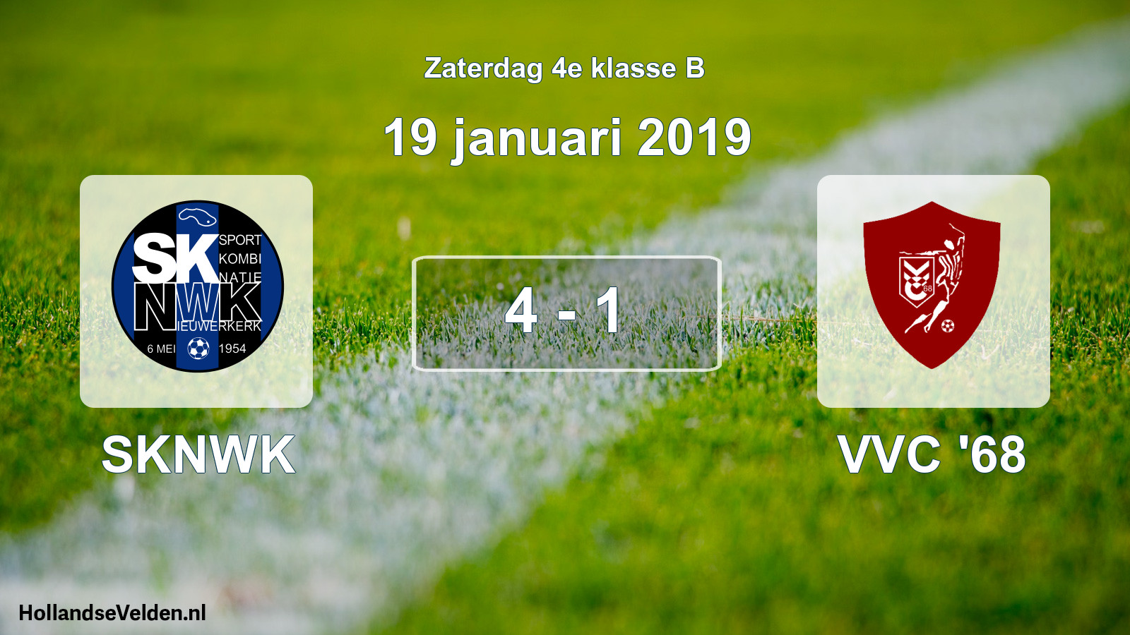 Total number of matches played: SKNWK - VVC '68 4 - 1 (19 January 2019)