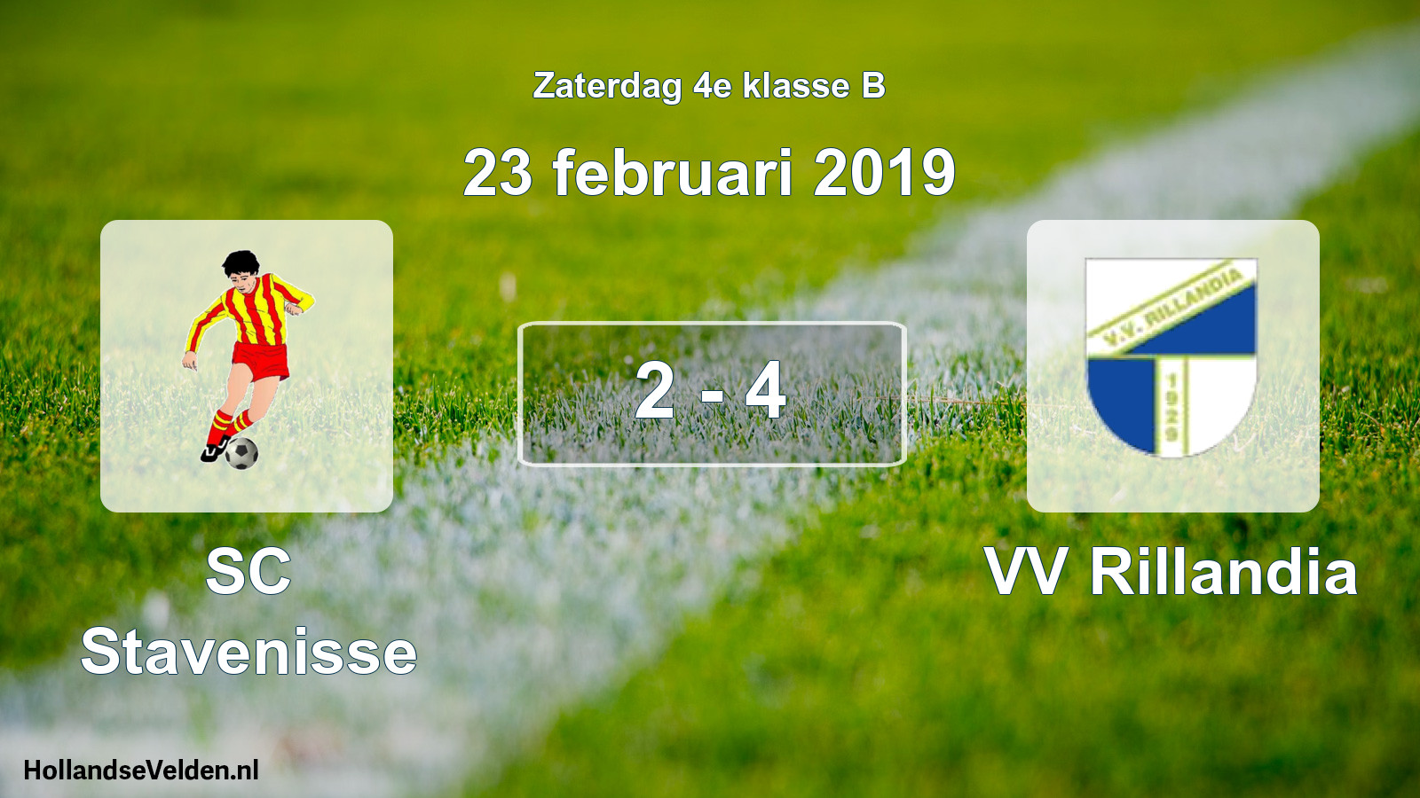 Total number of matches played: SC Stavenisse - VV Rillandia 2 - 4 (23 February 2019)