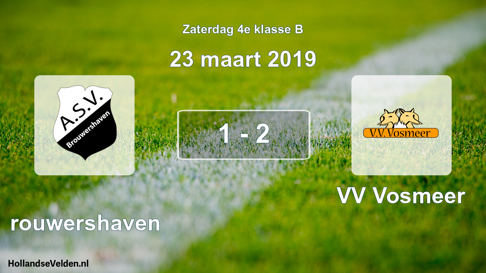 Total number of matches played: Brouwershaven - VV Vosmeer 1 - 2 (23 March 2019)