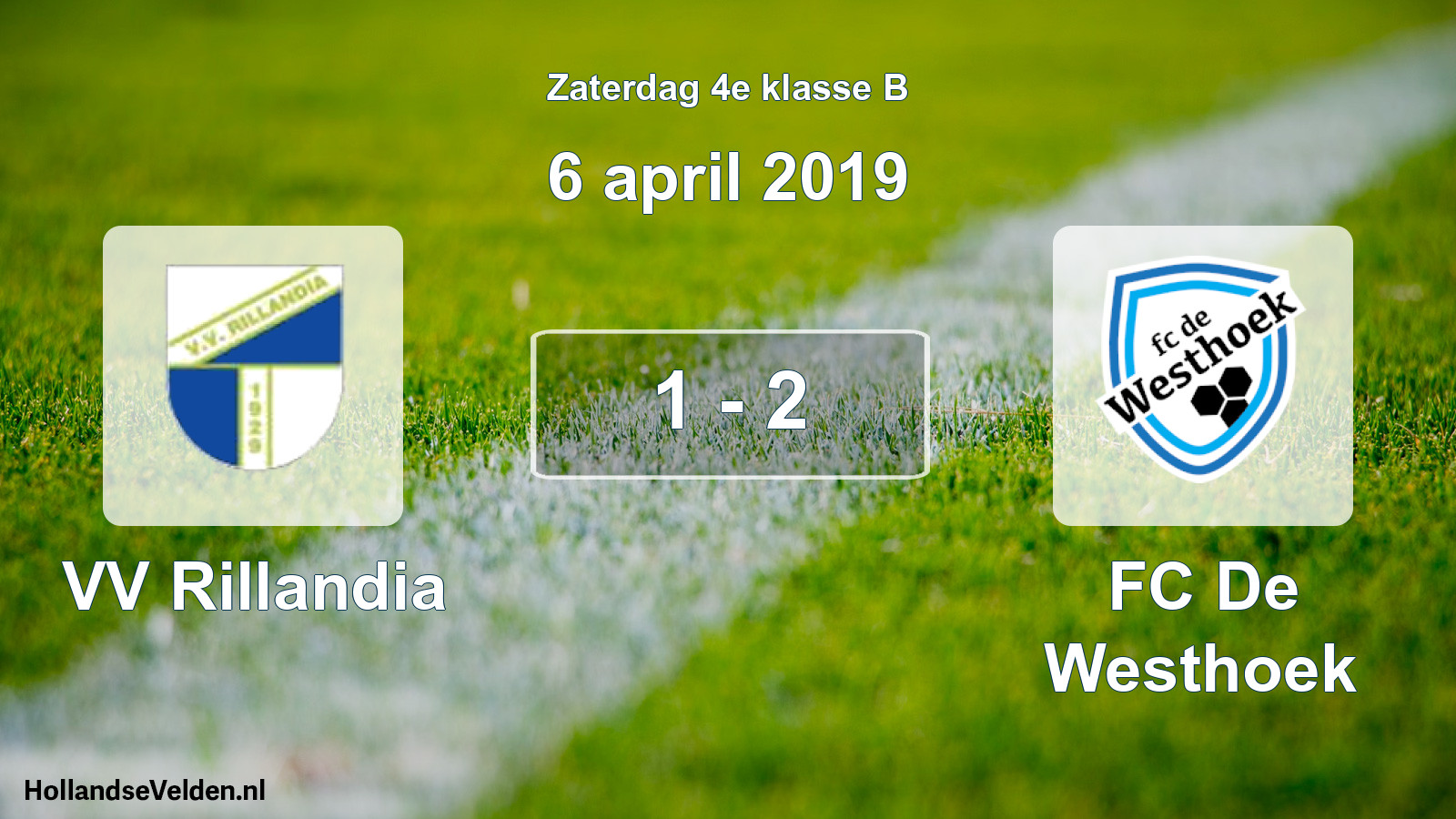 Total number of matches played: VV Rillandia - FC De Westhoek 1 - 2 (6 April 2019)