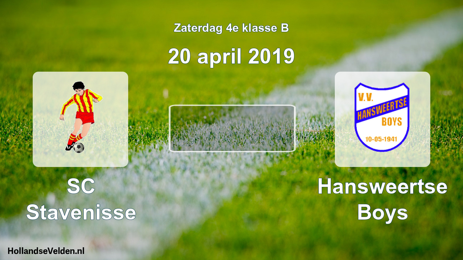 Scheduled Match: SC Stavenisse - Hansweertse Boys (20 April 2019)