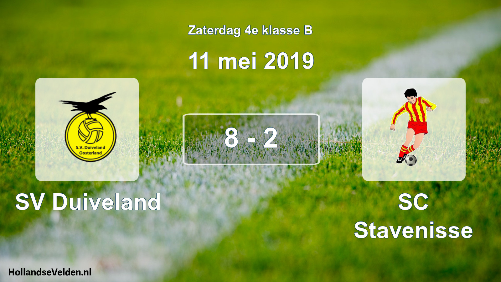 Total number of matches played: SV Duiveland - SC Stavenisse 8 - 2 (11 May 2019)