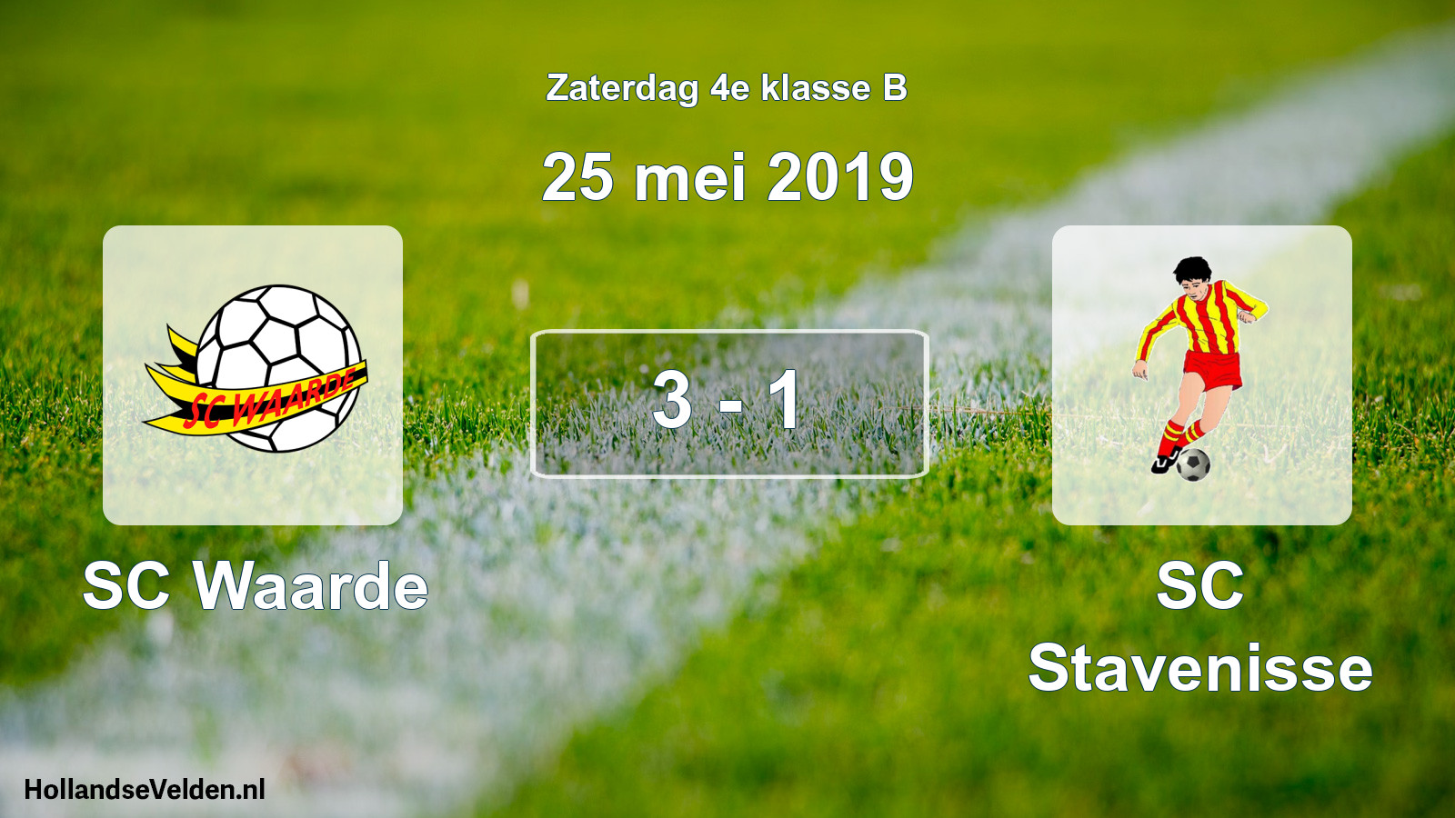 Total number of matches played: SC Waarde - SC Stavenisse 3 - 1 (25 May 2019)