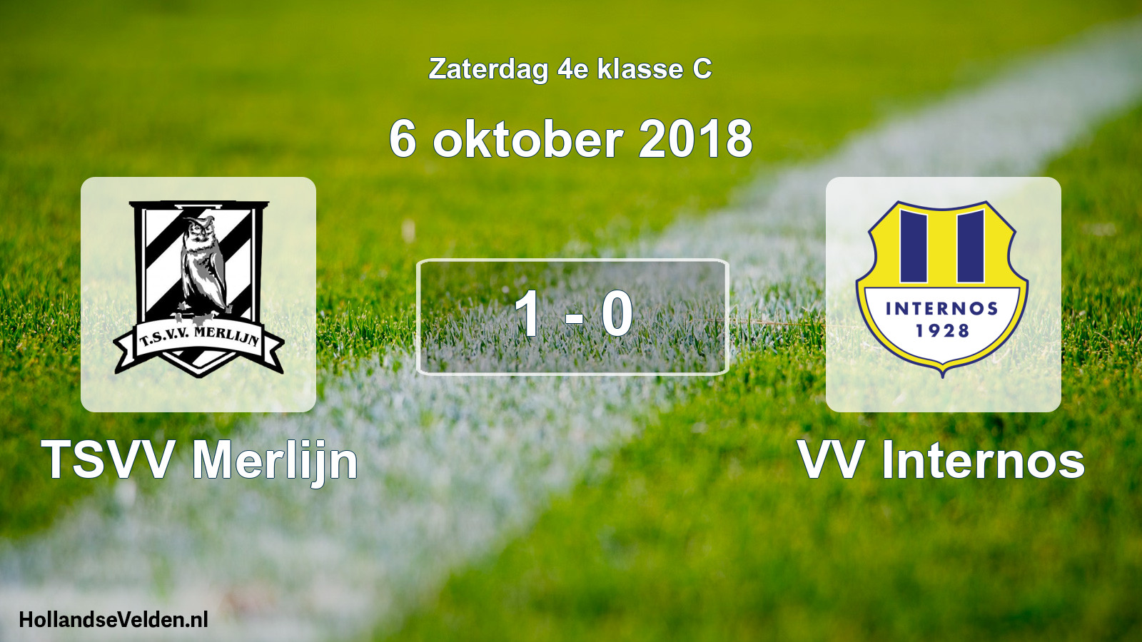 Total number of matches played: TSVV Merlijn - VV Internos 1 - 0 (6 October 2018)