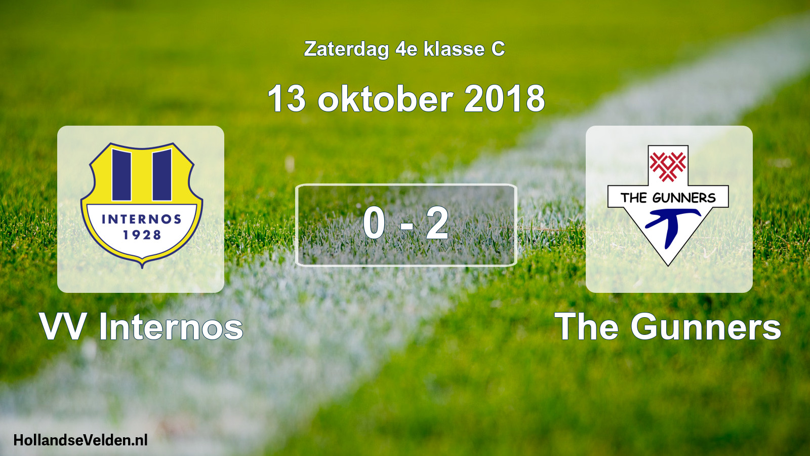 Total number of matches played: VV Internos - The Gunners 0 - 2 (13 October 2018)