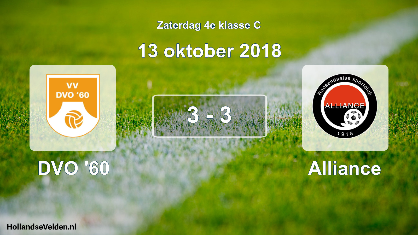 Total number of matches played: DVO '60 - Alliance 3 - 3 (13 October 2018)