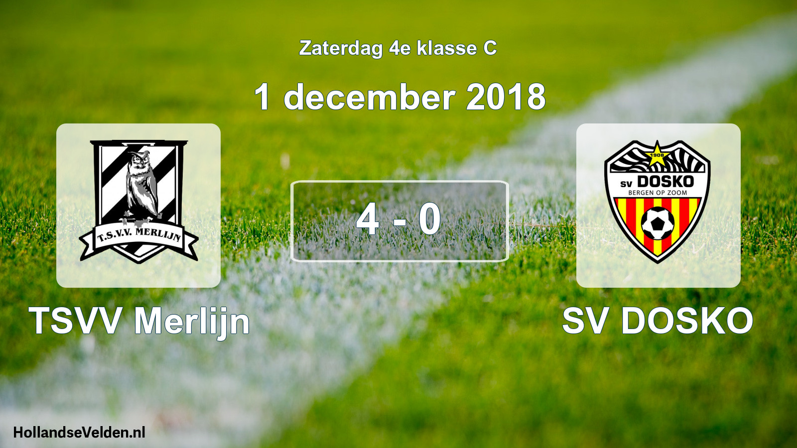 Total number of matches played: TSVV Merlijn - SV DOSKO 4 - 0 (1 December 2018)