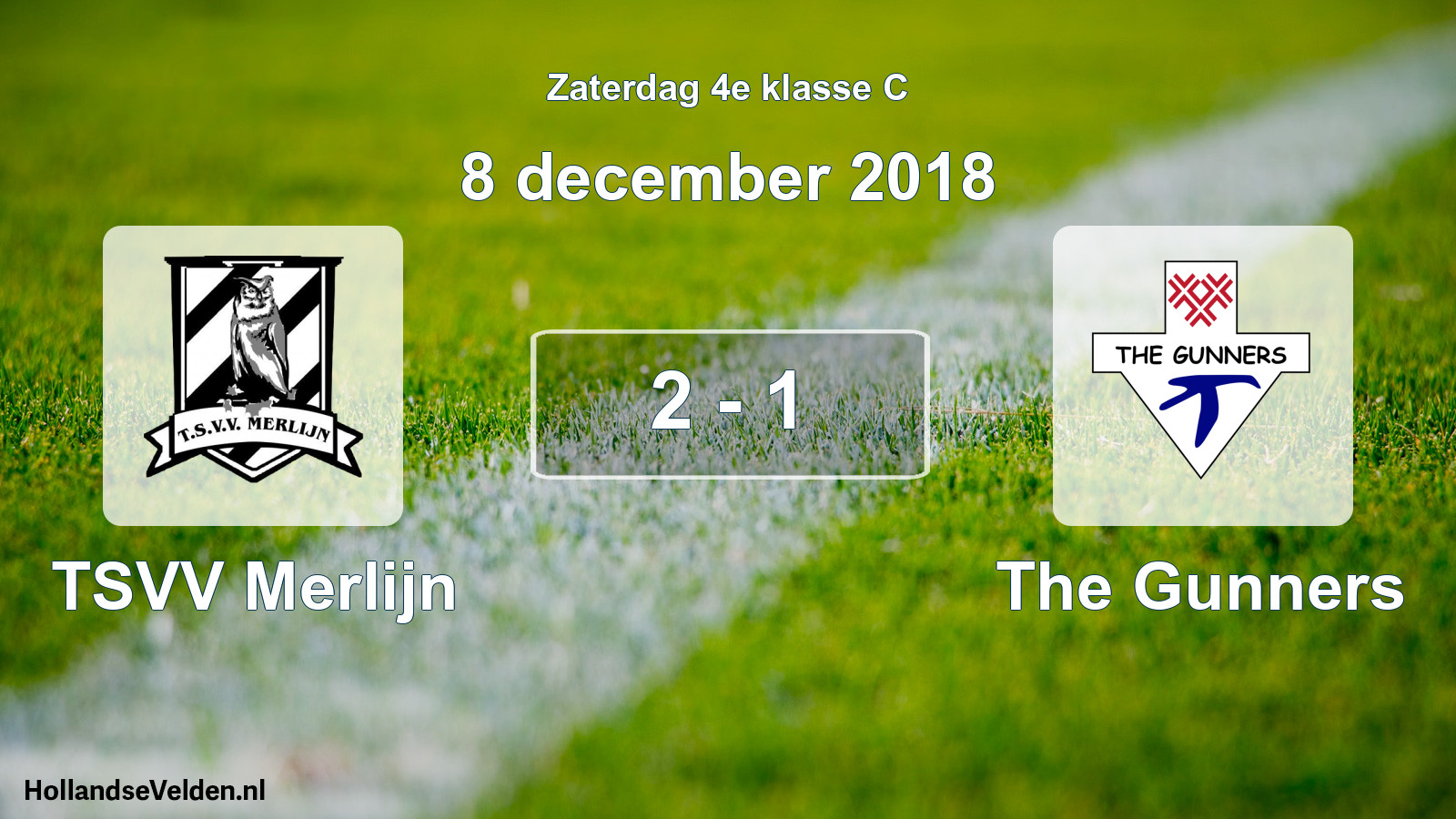 Total number of matches played: TSVV Merlijn - The Gunners 2 - 1 (8 December 2018)