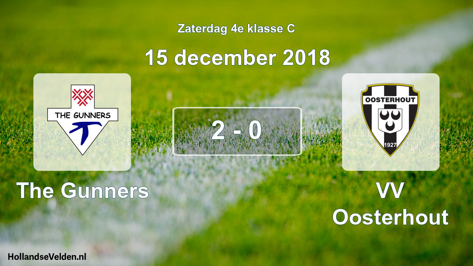 Total number of matches played: The Gunners - VV Oosterhout 2 - 0 (15 December 2018)