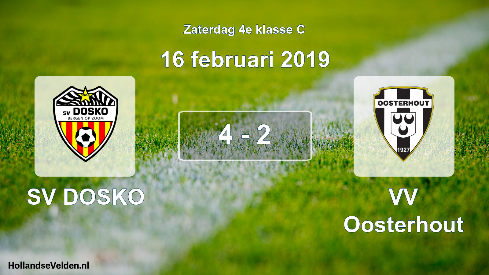 Total number of matches played: SV DOSKO - VV Oosterhout 4 - 2 (16 February 2019)