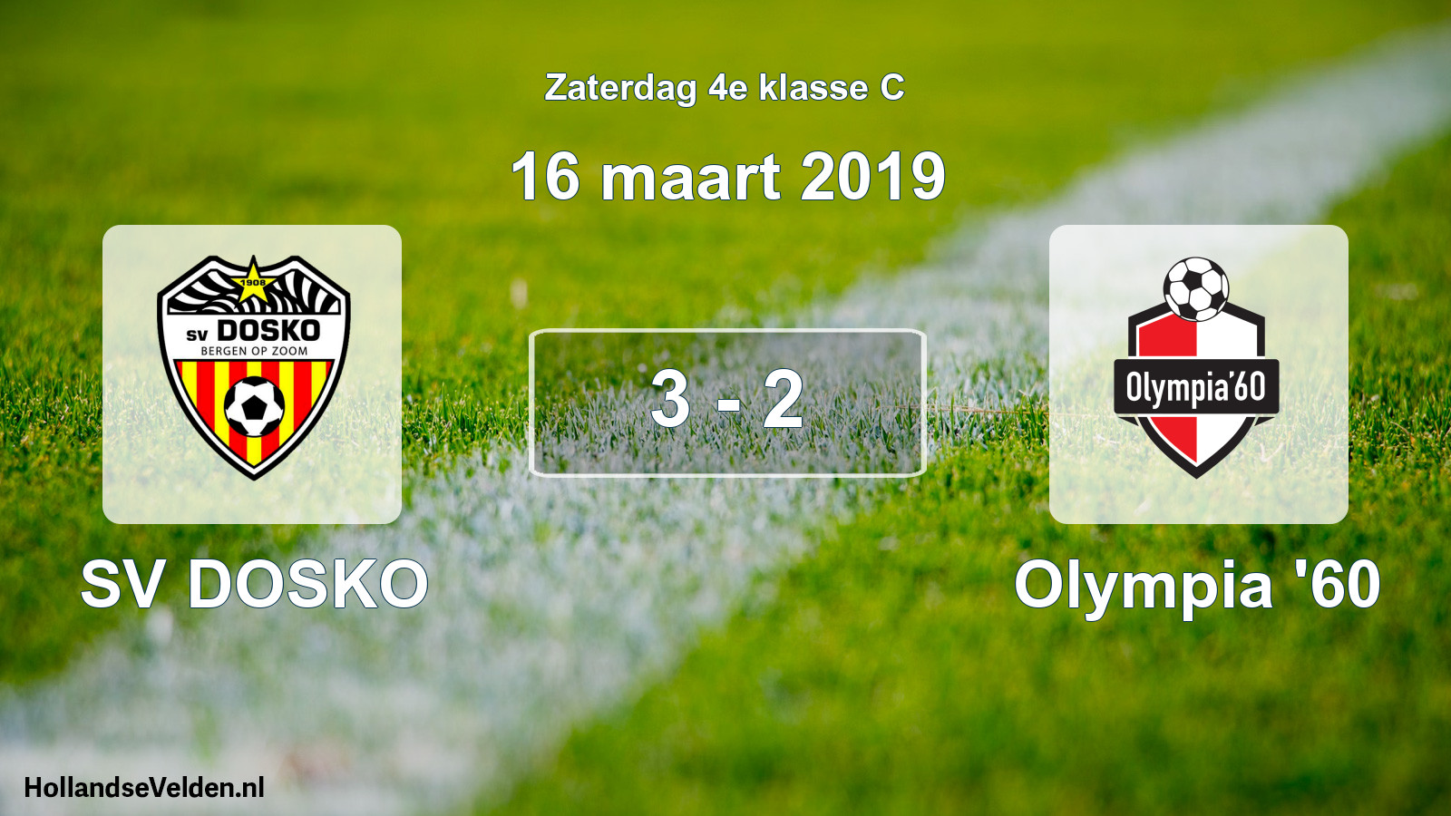 Total number of matches played: SV DOSKO - Olympia '60 3 - 2 (16 March 2019)