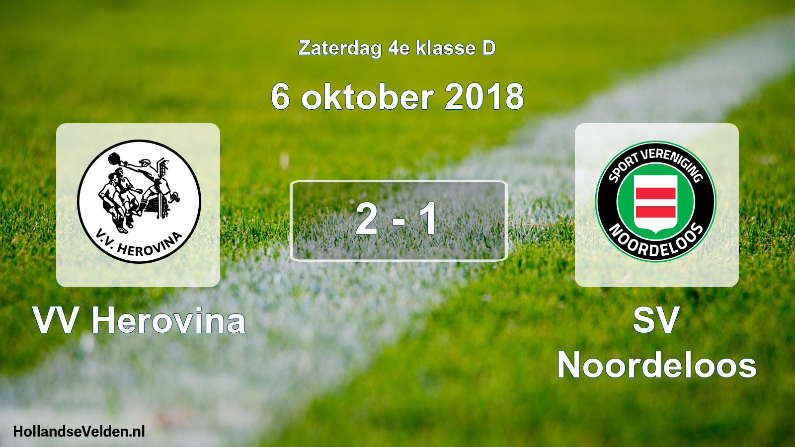 Total number of matches played: VV Herovina - SV Noordeloos 2 - 1 (6 October 2018)