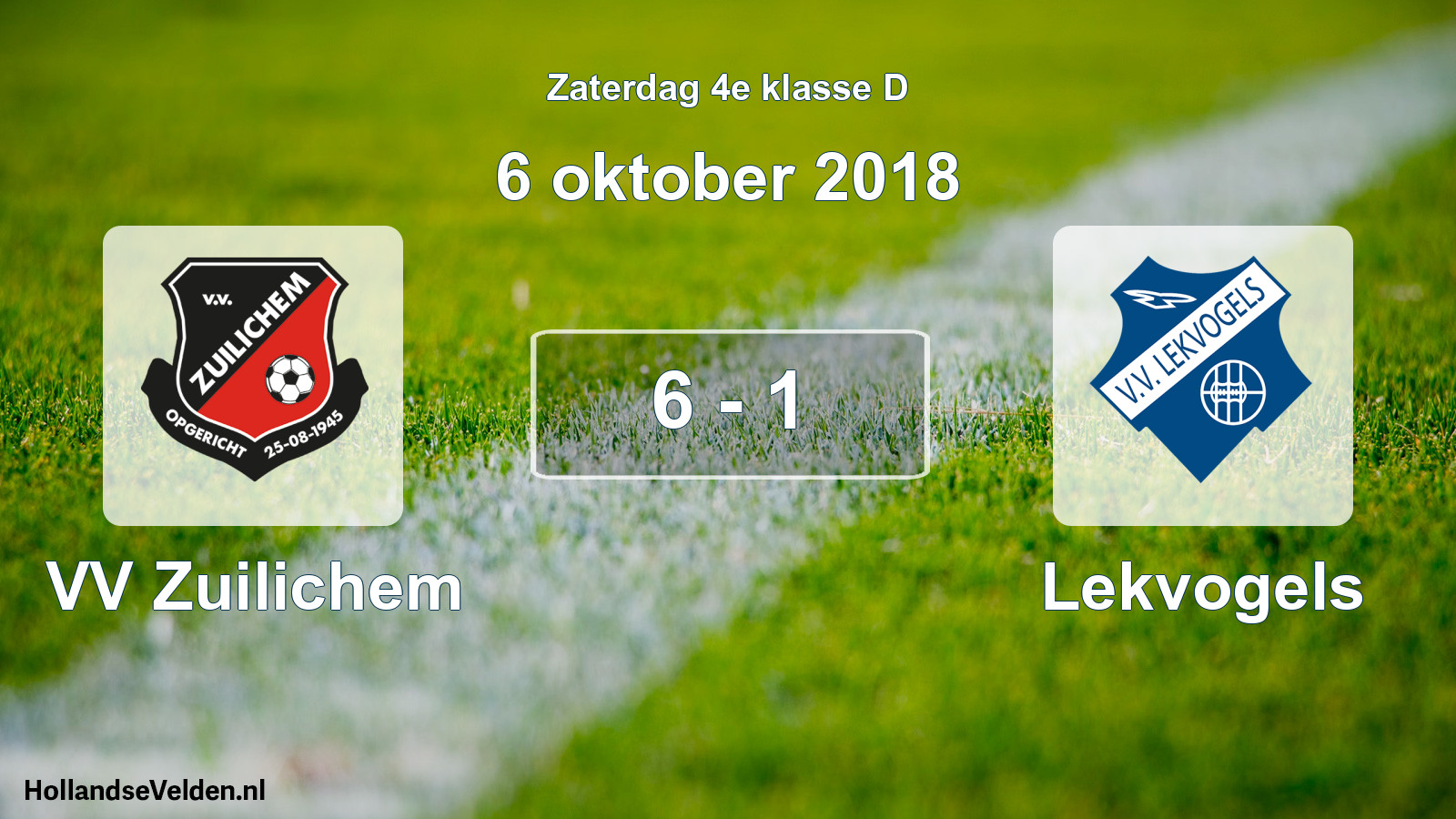 Total number of matches played: VV Zuilichem - Lekvogels 6 - 1 (6 October 2018)