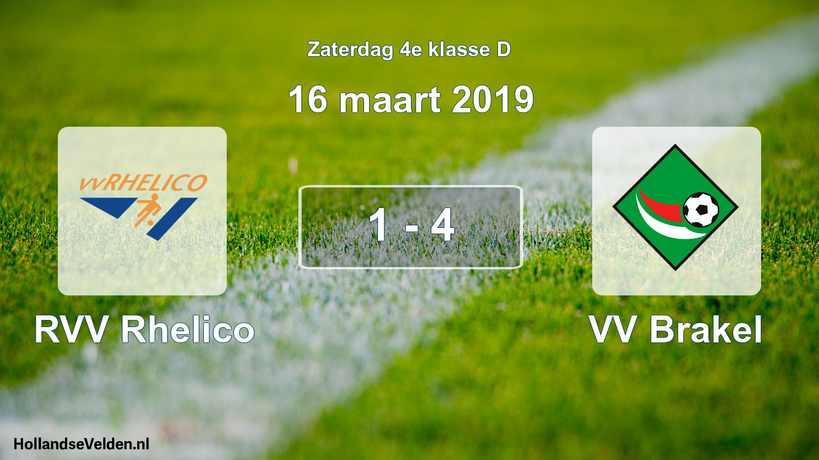 Total number of matches played: RVV Rhelico - VV Brakel 1 - 4 (16 March 2019)