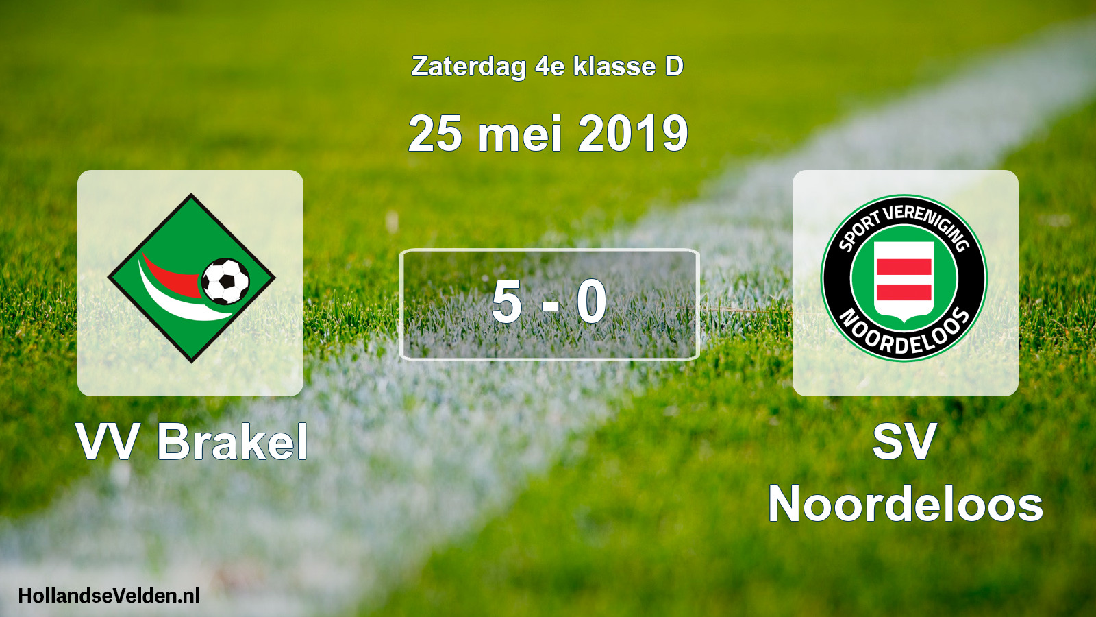 Total number of matches played: VV Brakel - SV Noordeloos 5 - 0 (25 May 2019)
