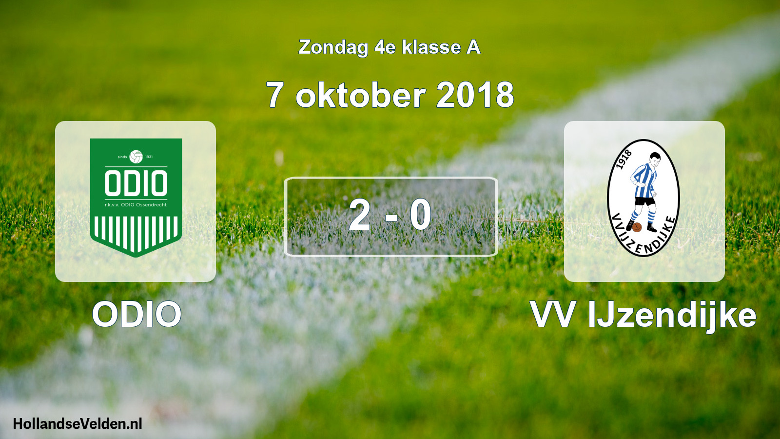 Total number of matches played: ODIO - VV IJzendijke 2 - 0 (7 October 2018)