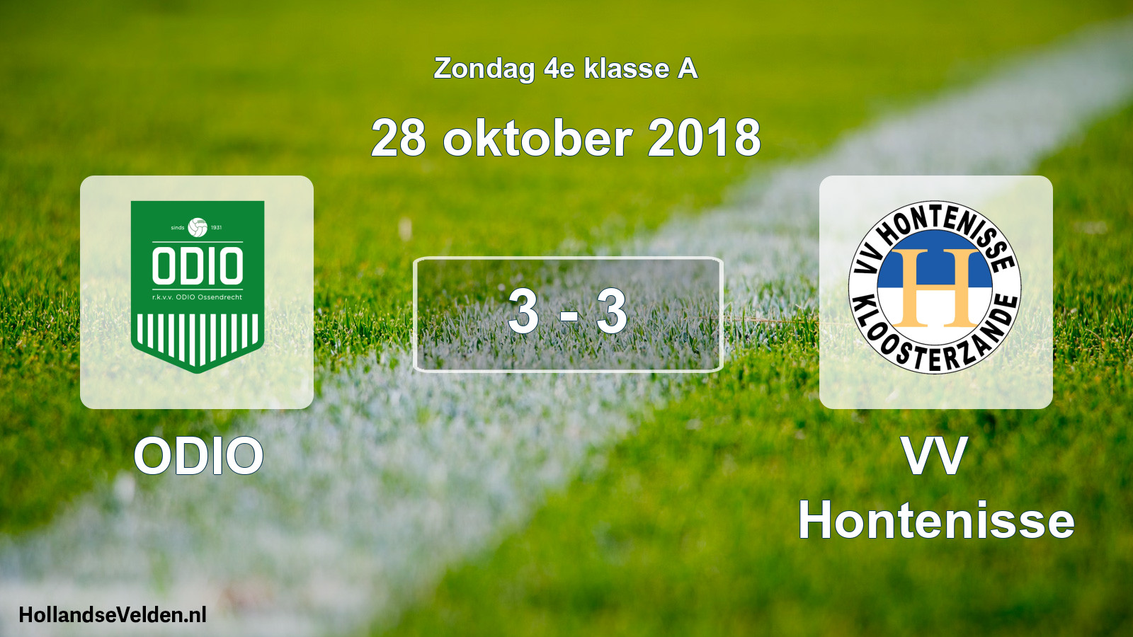 Total number of matches played: ODIO - VV Hontenisse 3 - 3 (28 October 2018)