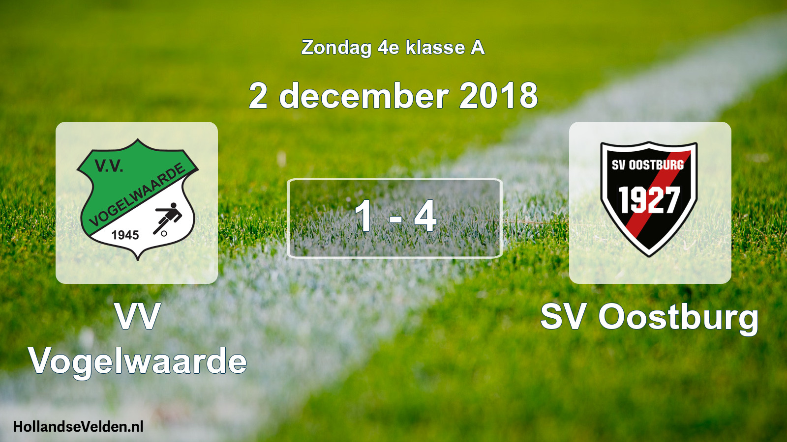 Total number of matches played: VV Vogelwaarde - SV Oostburg 1 - 4 (2 December 2018)