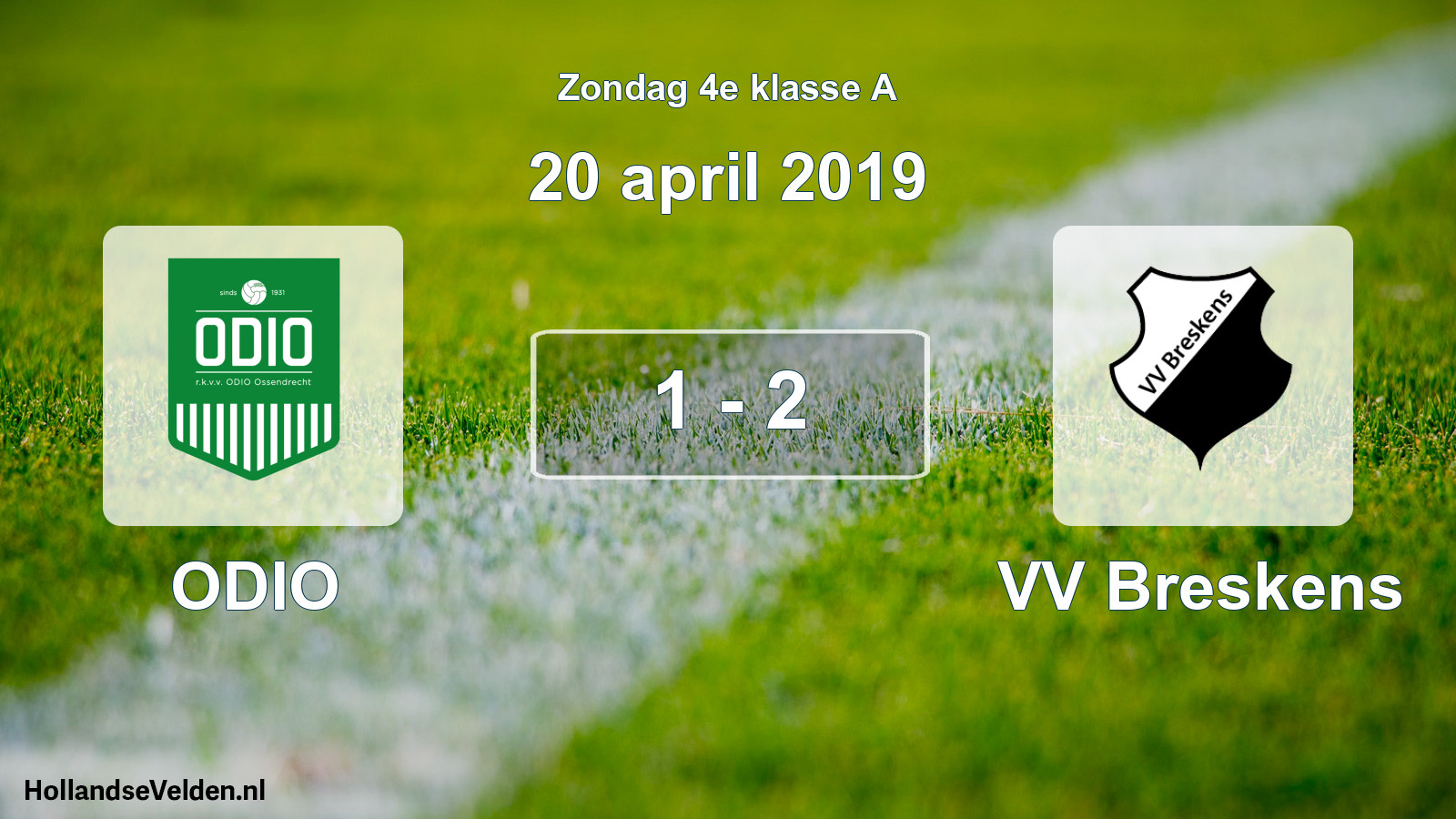 Total number of matches played: ODIO - VV Breskens 1 - 2 (20 April 2019)