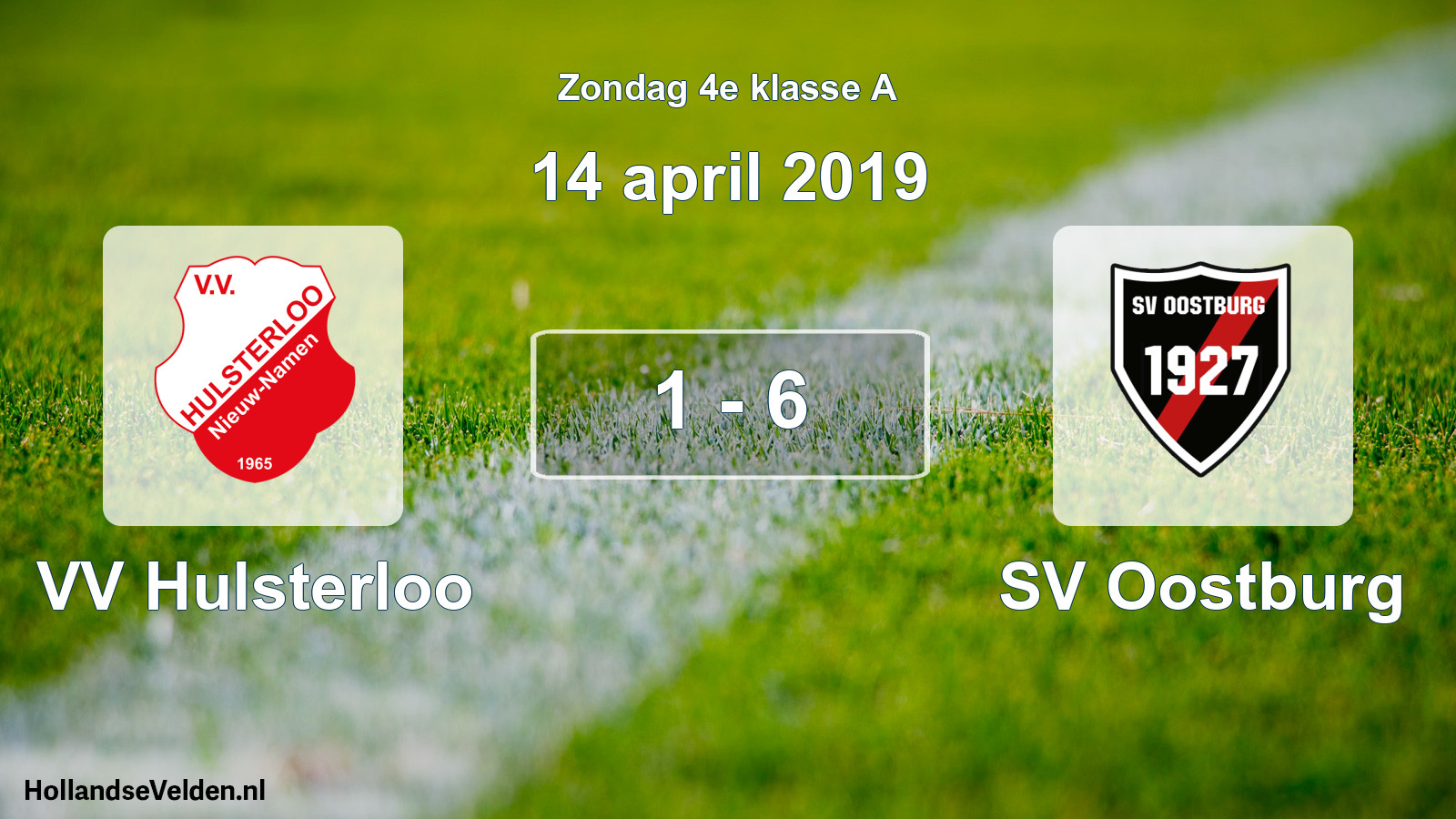 Total number of matches played: VV Hulsterloo - SV Oostburg 1 - 6 (14 April 2019)
