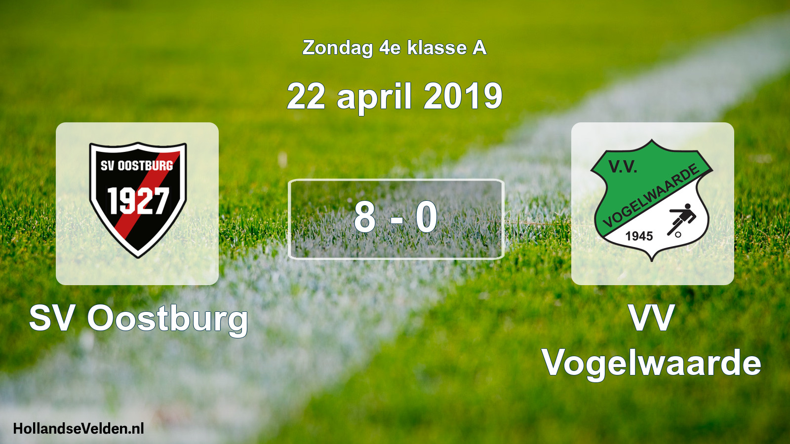 Total number of matches played: SV Oostburg - VV Vogelwaarde 8 - 0 (22 April 2019)