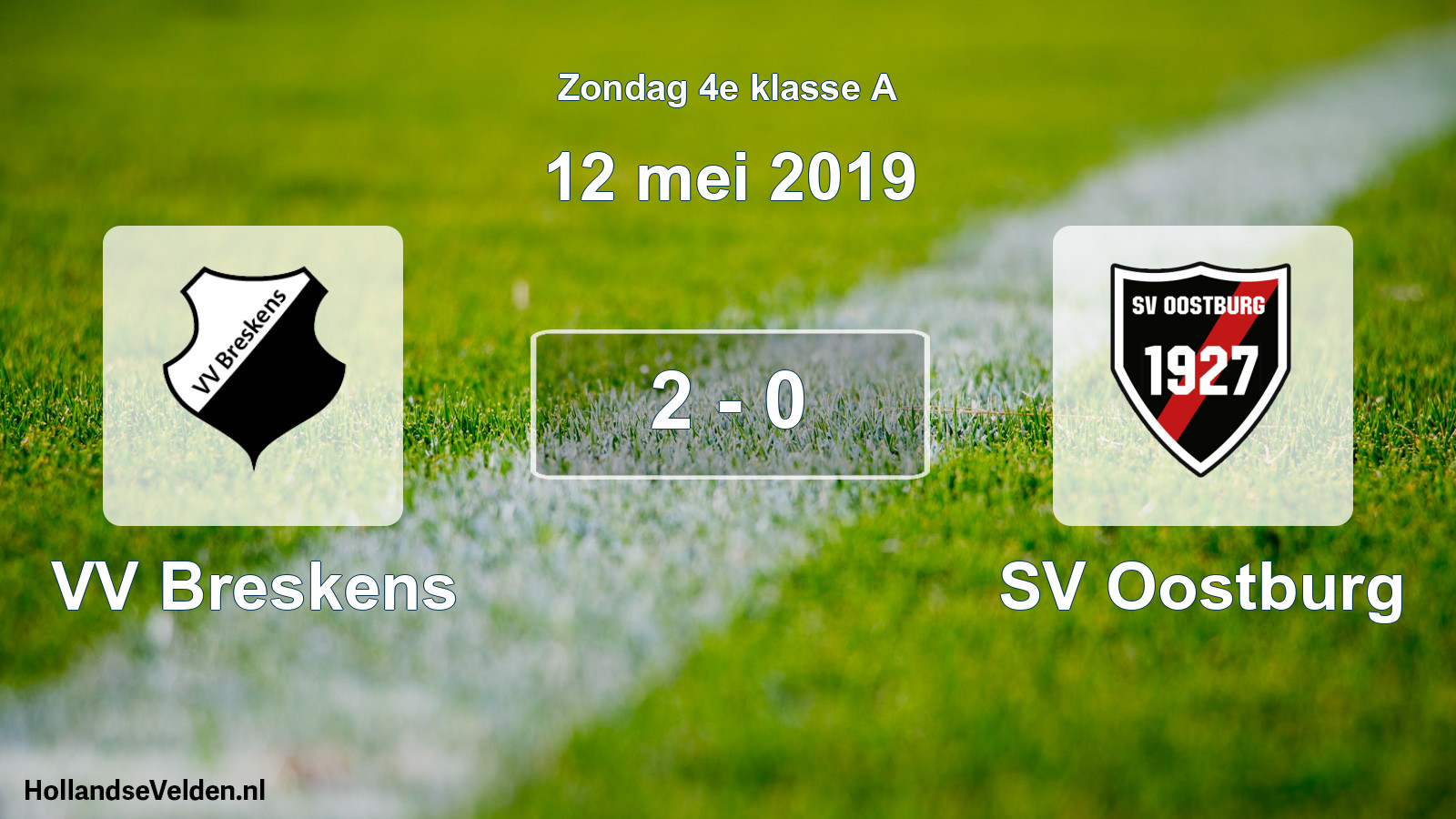 Total number of matches played: VV Breskens - SV Oostburg 2 - 0 (12 May 2019)
