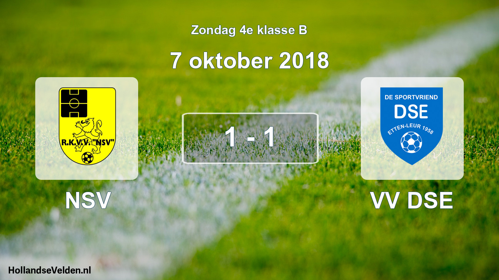 Total number of matches played: NSV - VV DSE 1 - 1 (7 October 2018)