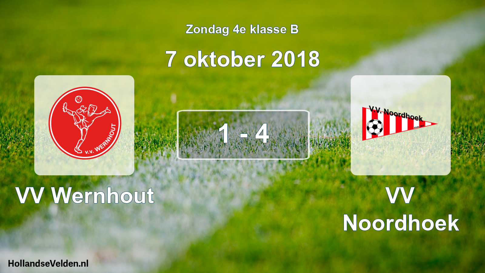 Total number of matches played: VV Wernhout - VV Noordhoek 1 - 4 (7 October 2018)