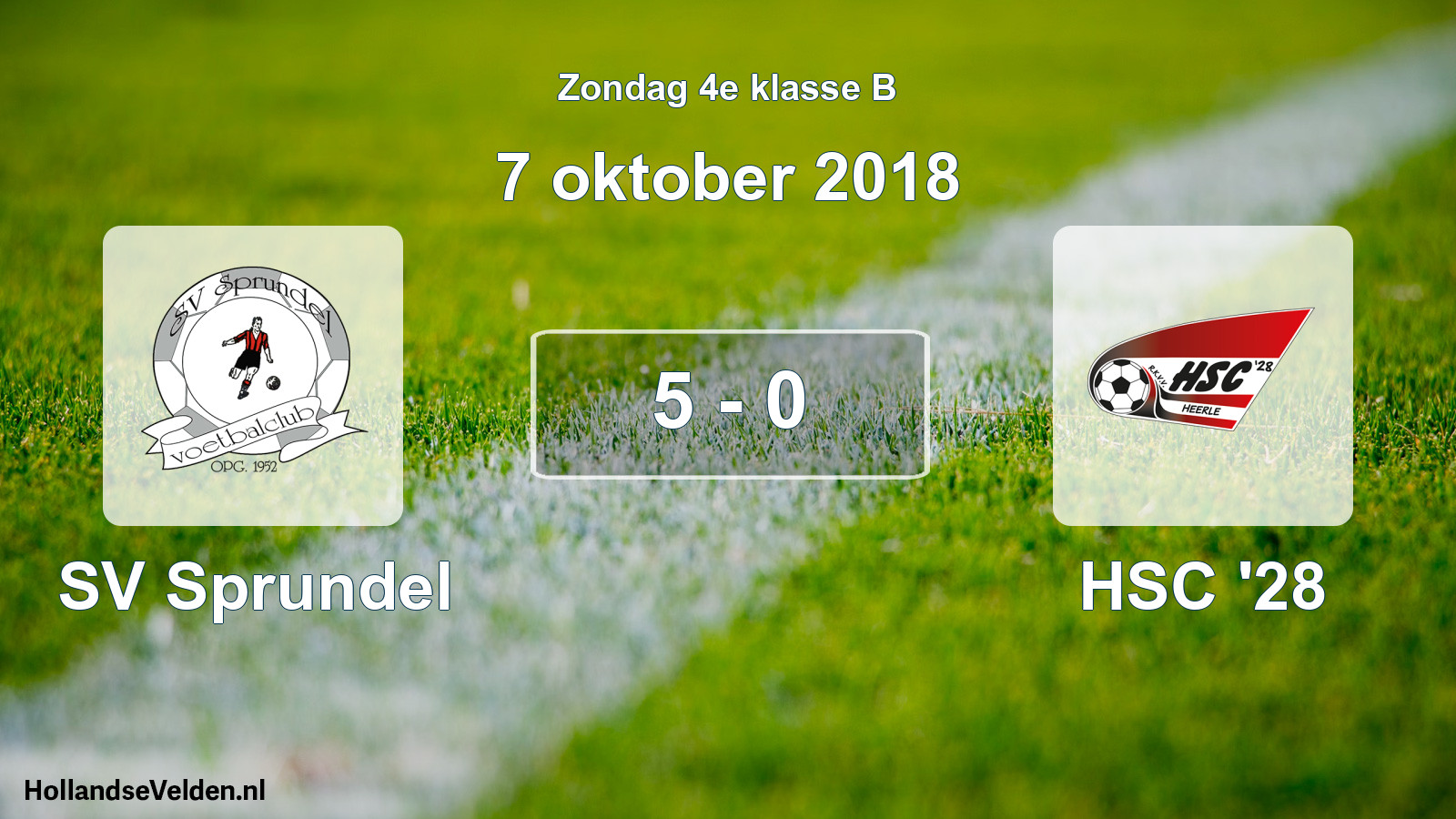 Total number of matches played: SV Sprundel - HSC '28 5 - 0 (7 October 2018)