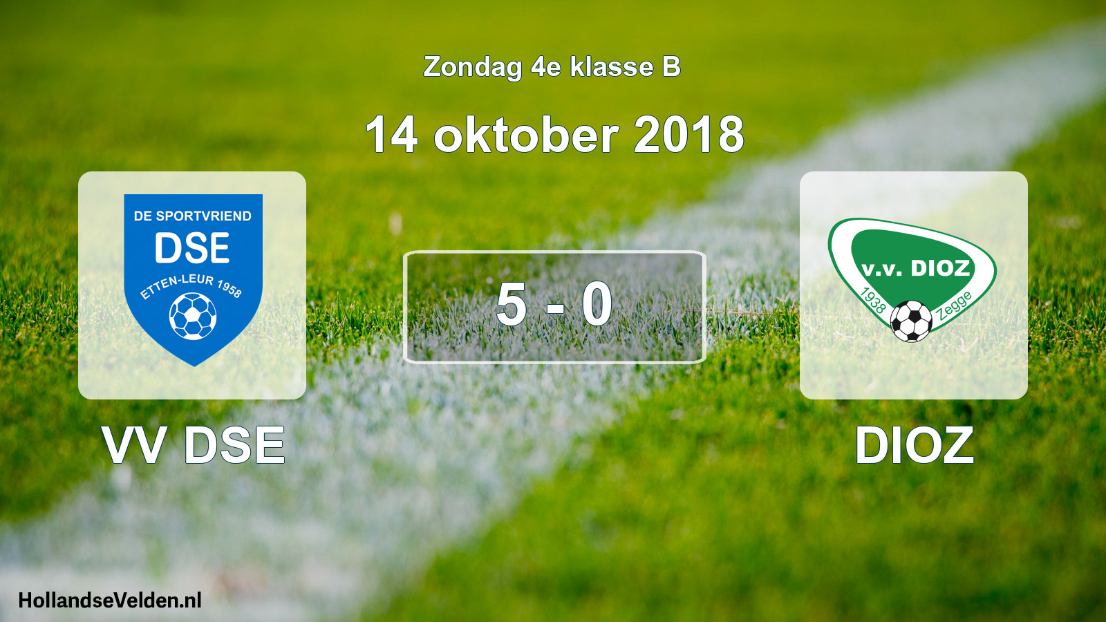 Total number of matches played: VV DSE - DIOZ 5 - 0 (14 October 2018)