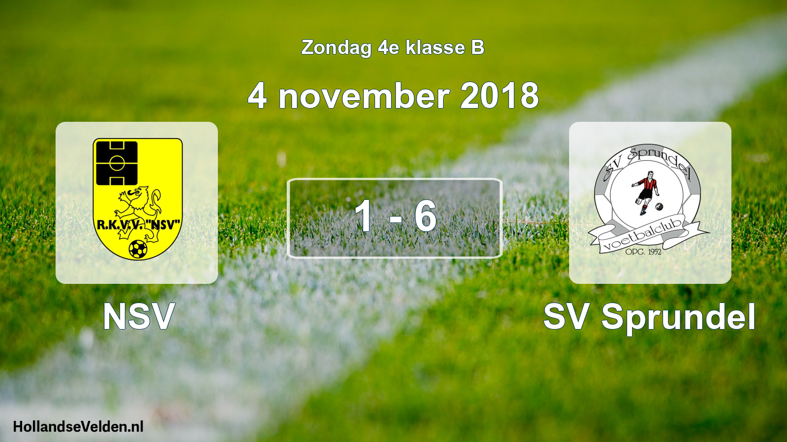 Total number of matches played: NSV - SV Sprundel 1 - 6 (4 November 2018)